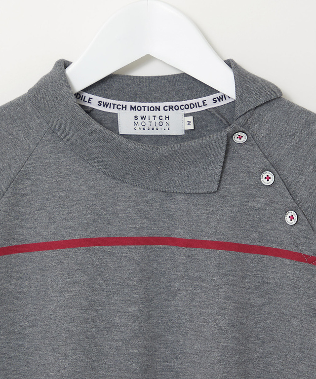 ハイネック ボーダー カットソー