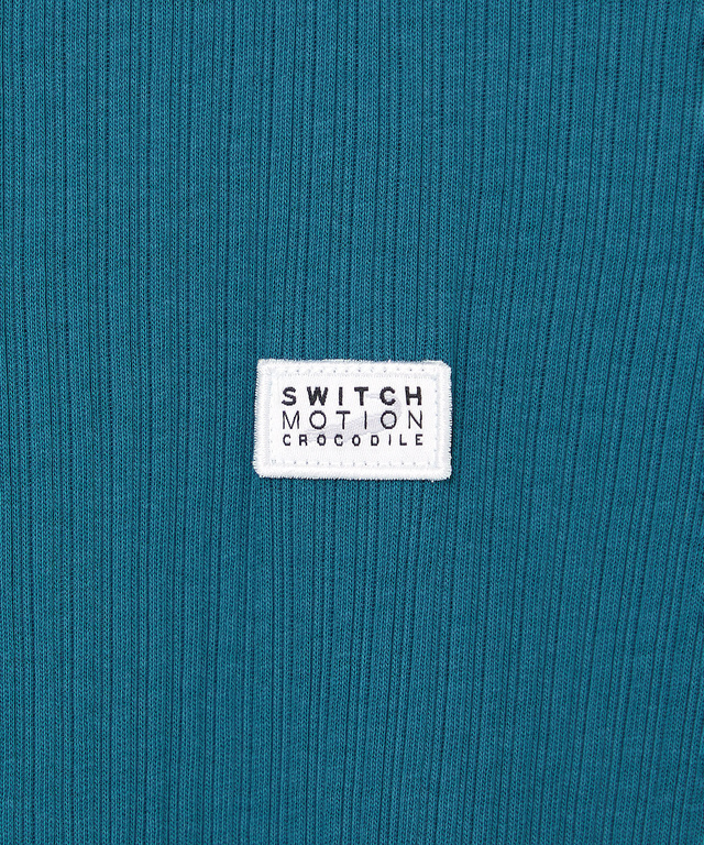 地柄 5分袖 カットソー