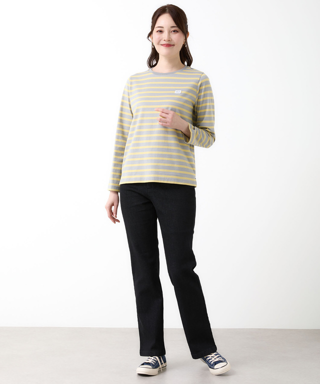 天竺 ボーダー柄 カットソー