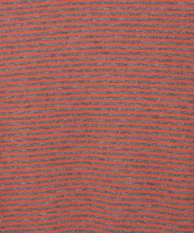 コットンスムースボーダー タートルネック カットソー