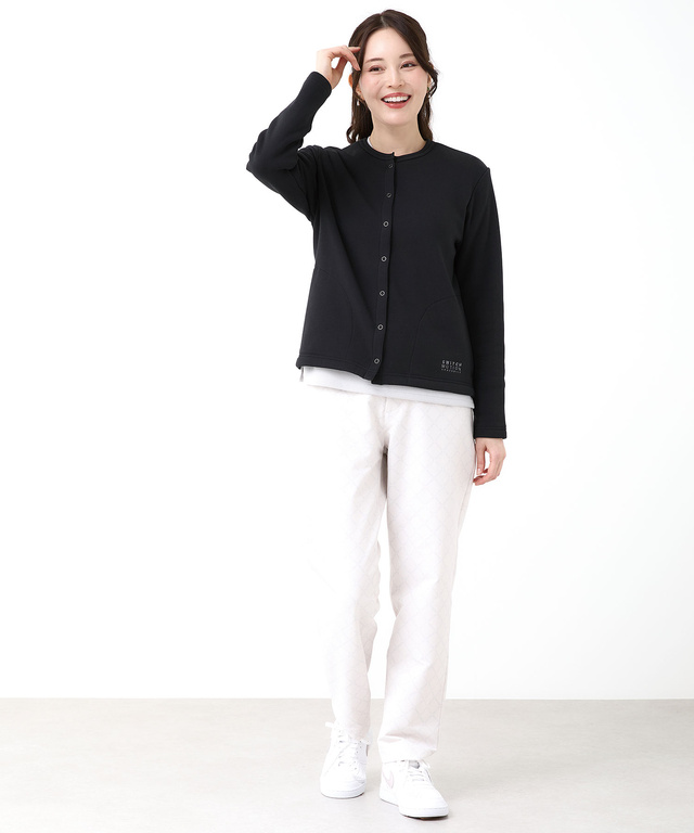 裏起毛 スナップボタン カーディガン