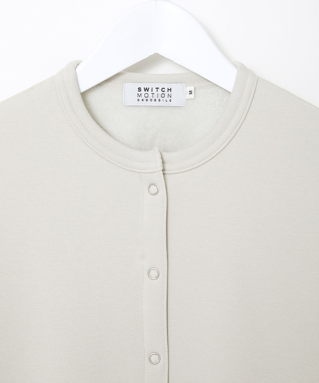 裏起毛 スナップボタン カーディガン