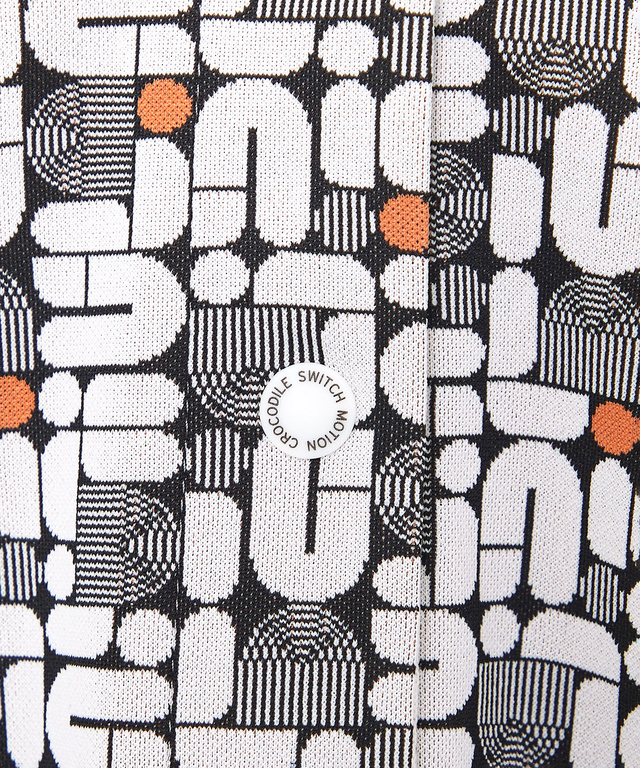 モノグラム スナップボタン ポロシャツ