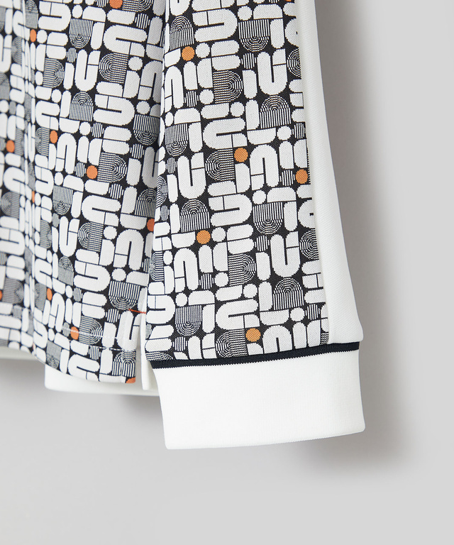 モノグラム スナップボタン ポロシャツ