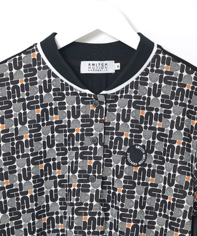 モノグラム スナップボタン ポロシャツ