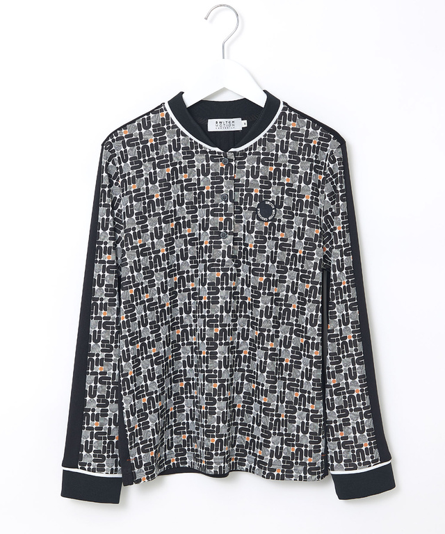 モノグラム スナップボタン ポロシャツ