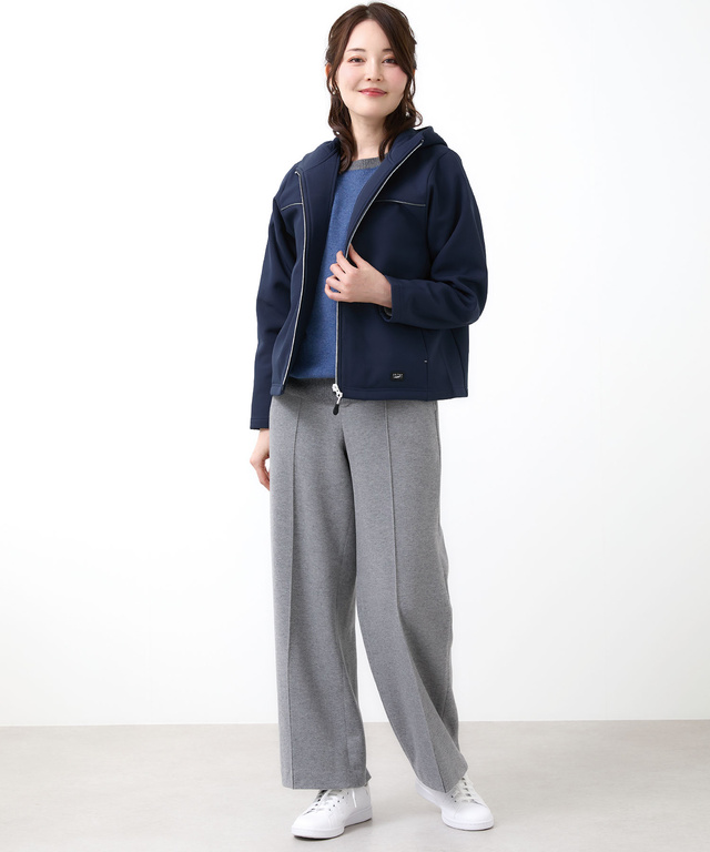 ジャージ素材 フルジップ パーカー