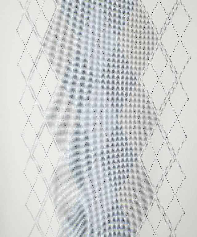 裏起毛 アーガイル ハイネックカットソー