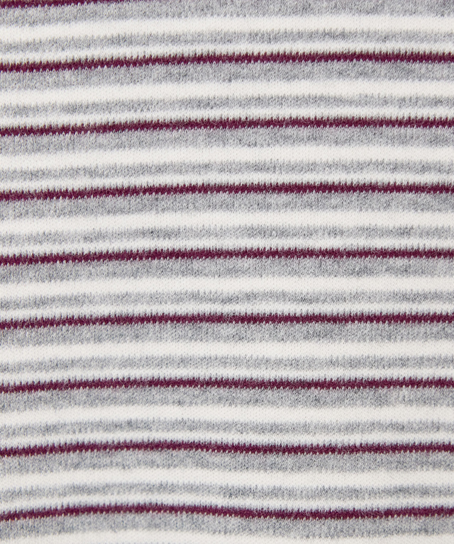 スムース ボーダー タートルネックカットソー