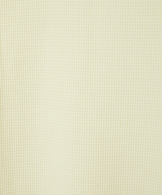 ワッフル生地 クルーネック カットソー