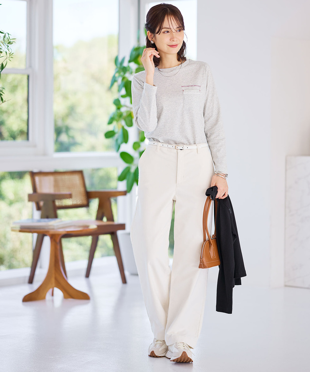 プレート 天竺 ポケットデザイン カットソー