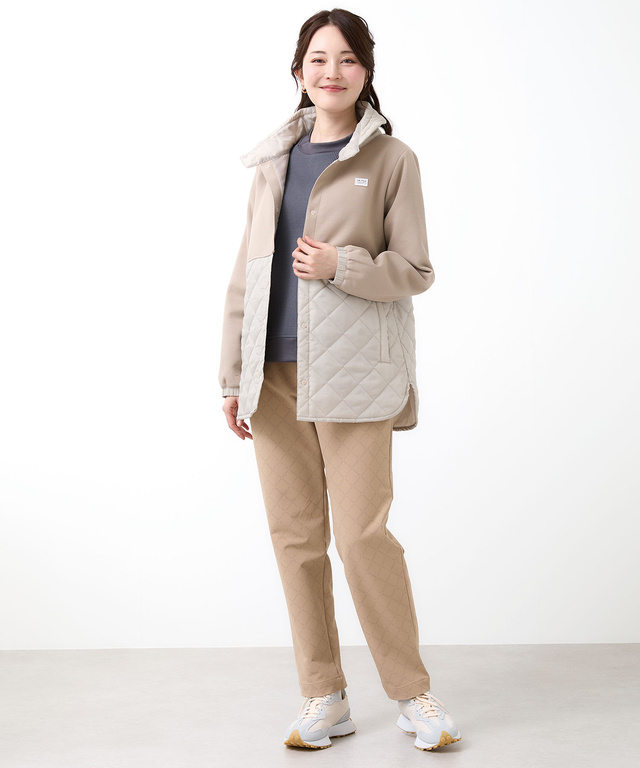 鹿の子 ドッキング キルトジャケット