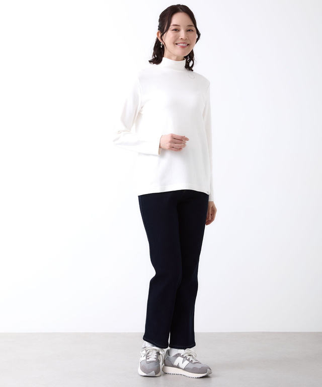 ストレッチスムース ハイネックカットソー