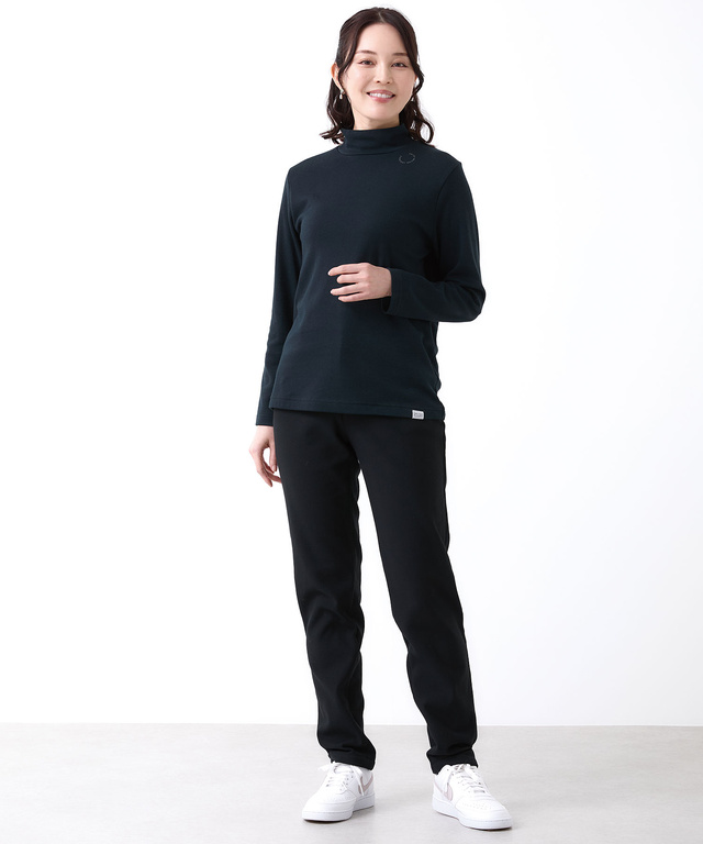 ストレッチスムース ハイネックカットソー