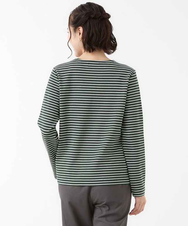 スムース ボーダー ロングTシャツ 