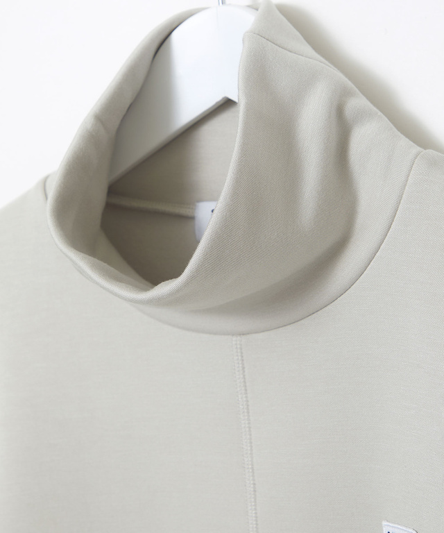 裏起毛 ハイネック カットソー