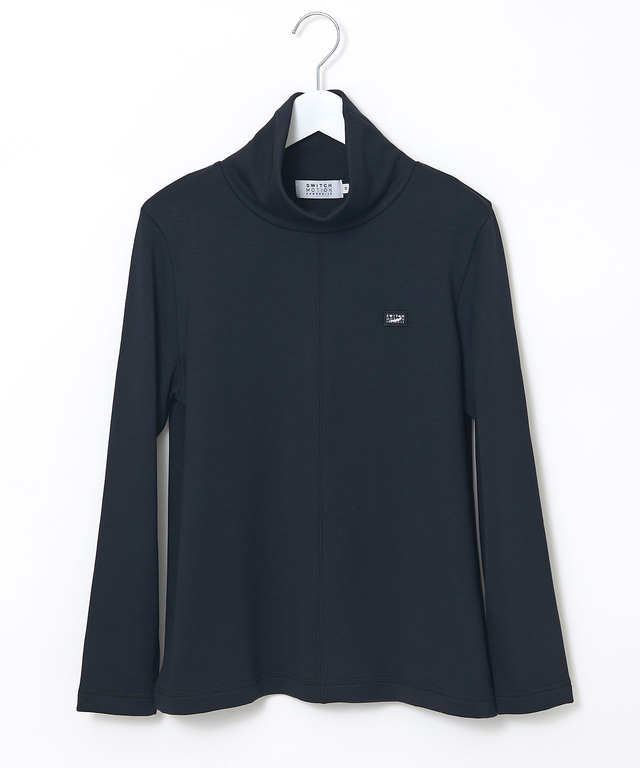 裏起毛 ハイネック カットソー