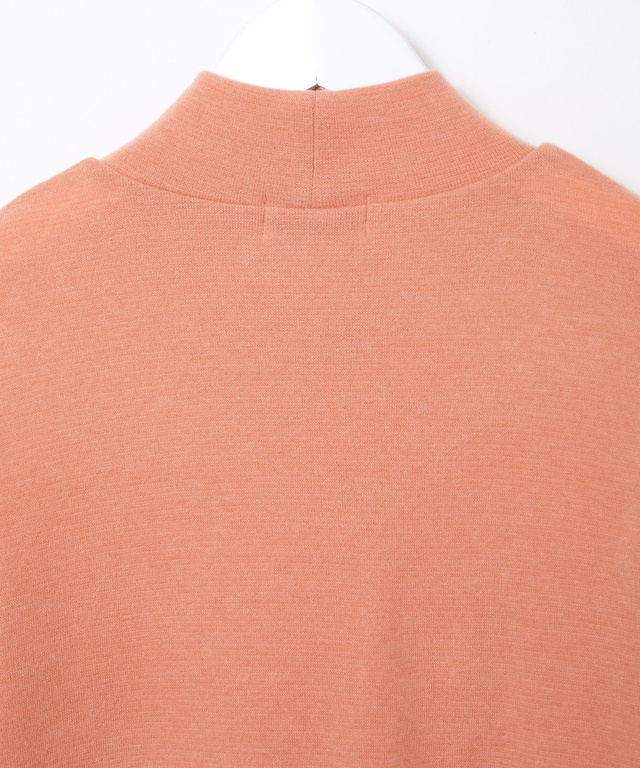 リブボーダー ハイネック カットソー