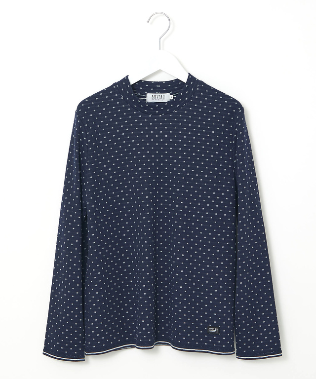 ドット柄 ジャカード カットソー