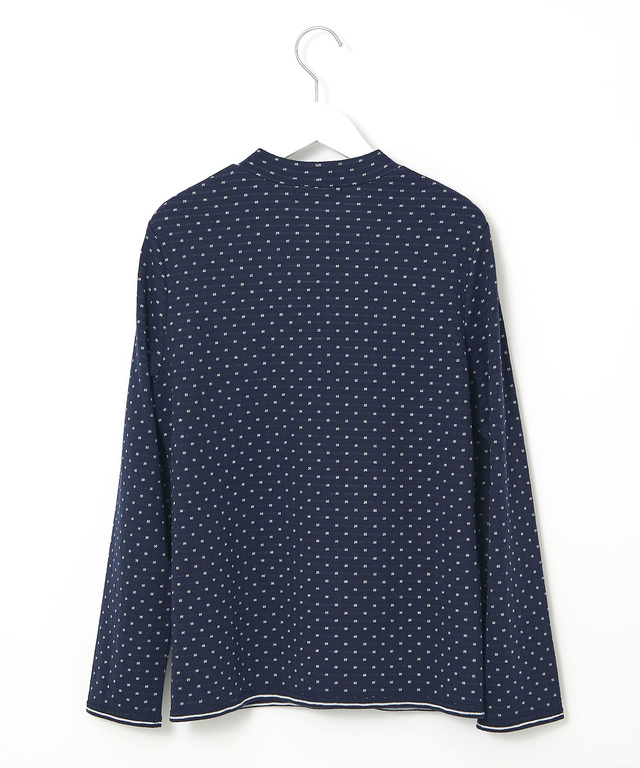 ドット柄 ジャカード カットソー