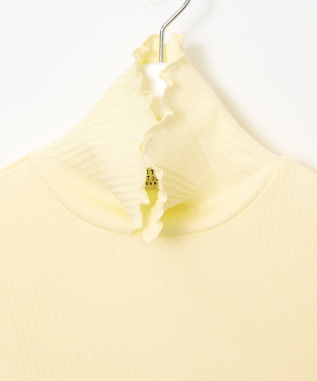 リブ メロー ハイネックカットソー