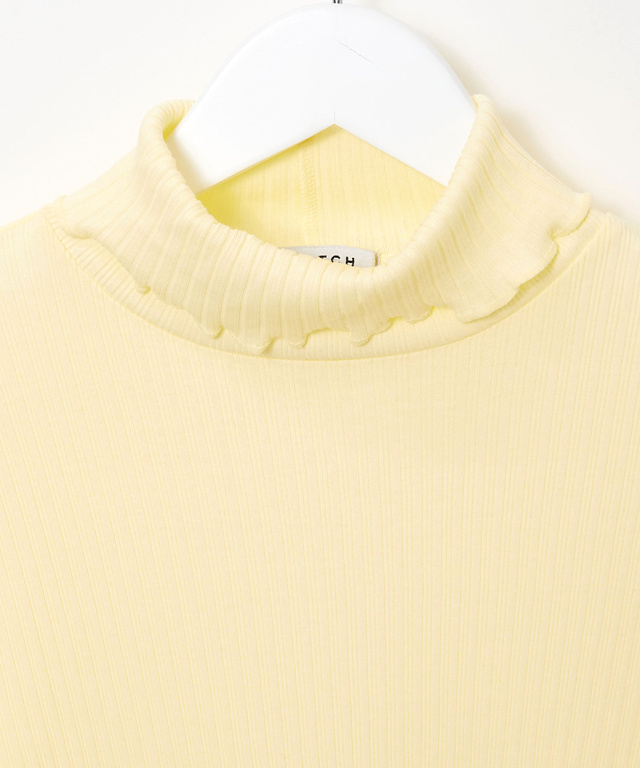 リブ メロー ハイネックカットソー