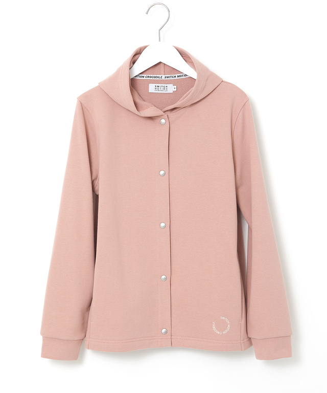 微起毛 裏毛 スナップボタン パーカー