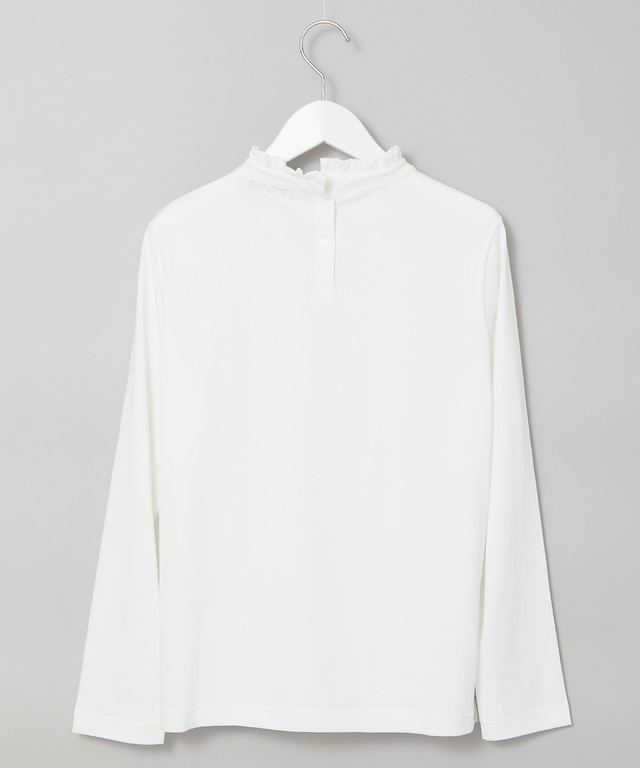 プレーティング天竺 襟フリル カットソー【吸汗速乾】