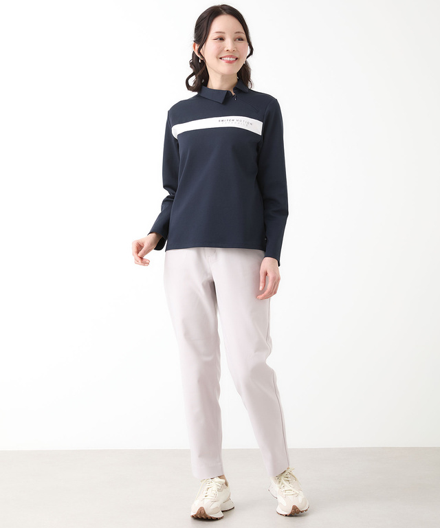 ストレッチポンチ 襟デザイン カットソー