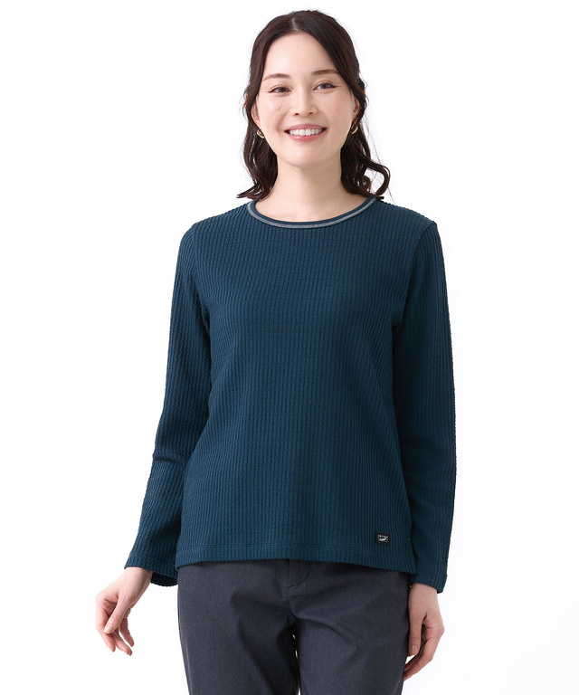 ケーブルジャカード クルーネック カットソー