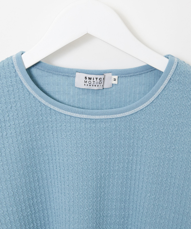 ケーブルジャカード クルーネック カットソー