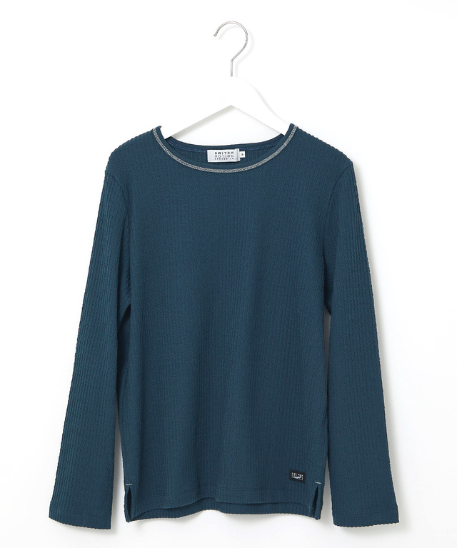 ケーブルジャカード クルーネック カットソー