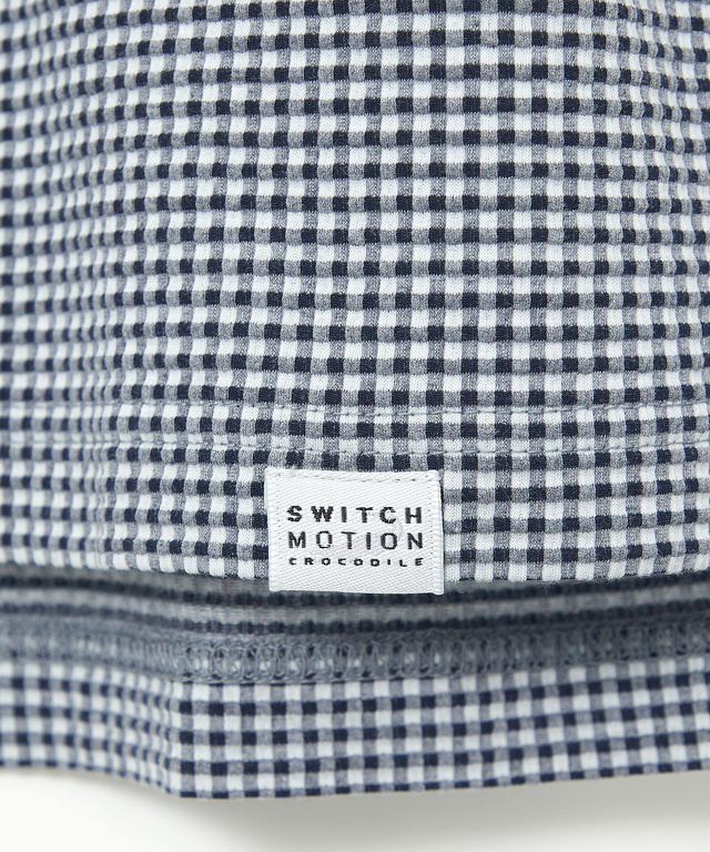 ギンガム ハイネック カットソー