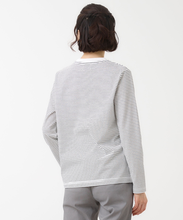 天竺 バイヤスボーダー 長袖Tシャツ