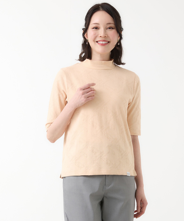 バイヤス ロゴ ジャカード カットソー