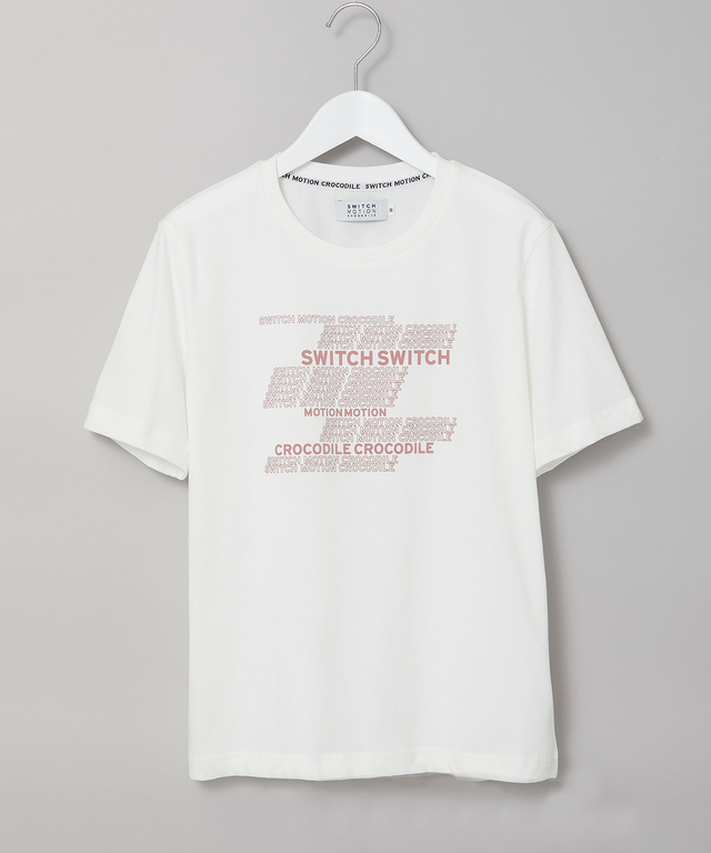 プレーティング天竺 ロゴプリント Tシャツ
