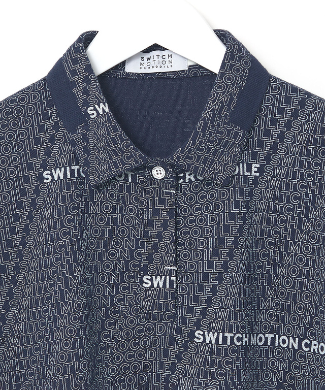 鹿の子 ロゴプリント ポロシャツ