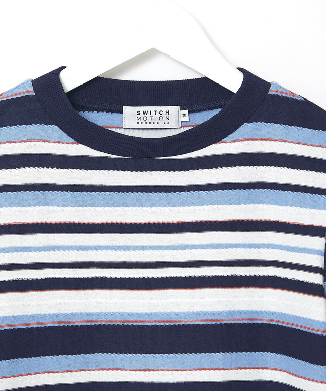 ロープ ジャカード ボーダー カットソー