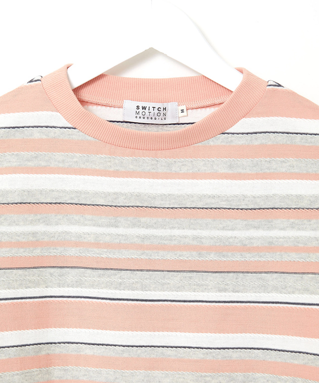 ロープ ジャカード ボーダー カットソー