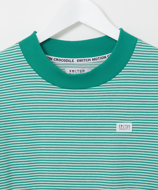 プレーティング天竺 リブ切り替え Tシャツ【吸水速乾】