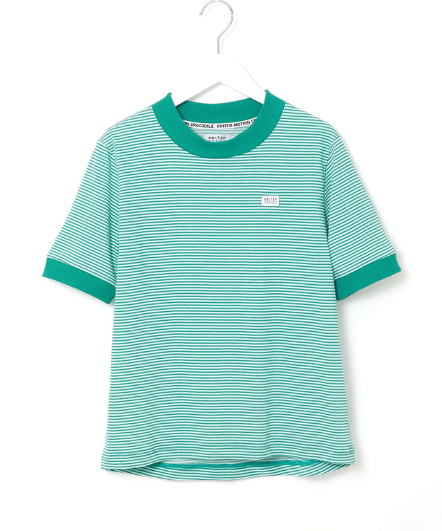 プレーティング天竺 リブ切り替え Tシャツ【吸水速乾】