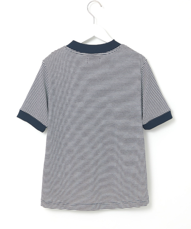 プレーティング天竺 リブ切り替え Tシャツ【吸水速乾】