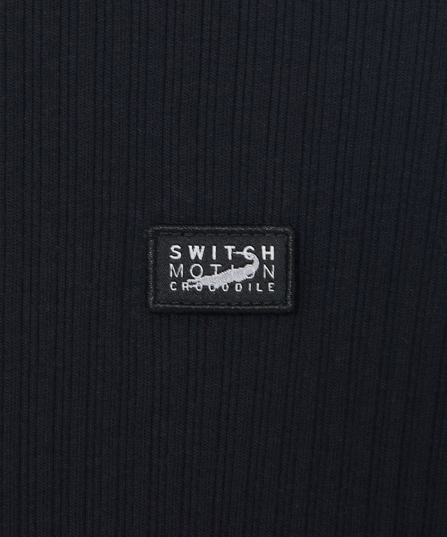 シアーストライプ クルーネック カットソー