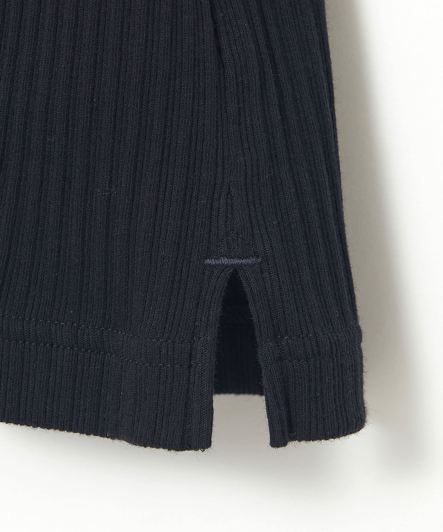 シアーストライプ クルーネック カットソー