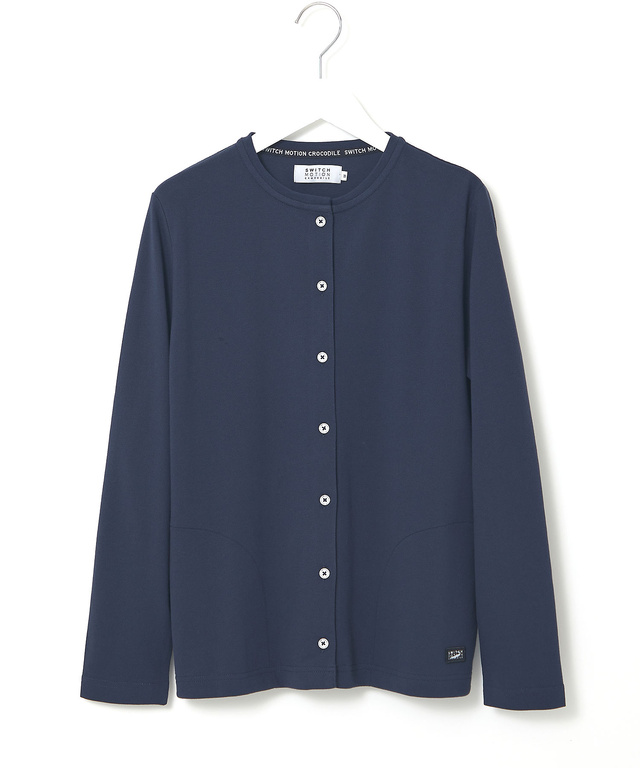 スノーコットン クルーネック カーディガン【接触冷感】