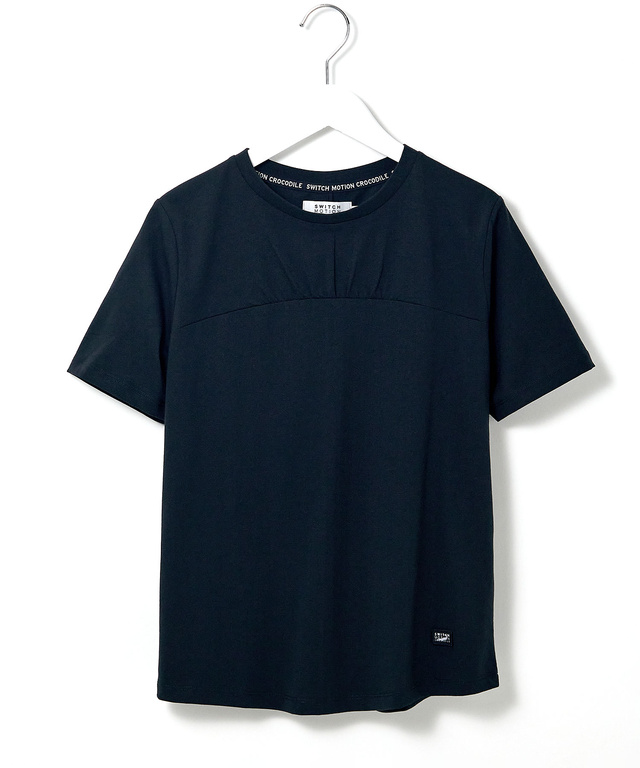 スノーコットン フロントギャザー Tシャツ【接触冷感】