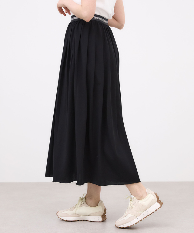 プレーティング天竺 プリーツ スカート【接触冷感】