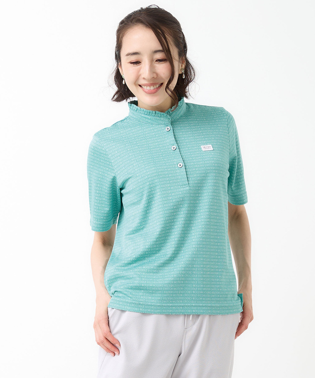 ジャカード デジタルロゴ カットソー