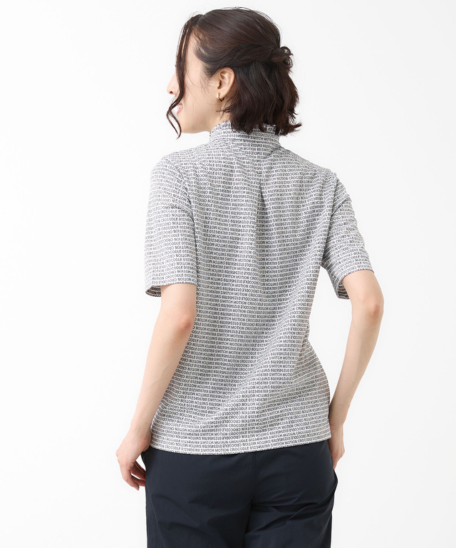 ジャカード デジタルロゴ カットソー