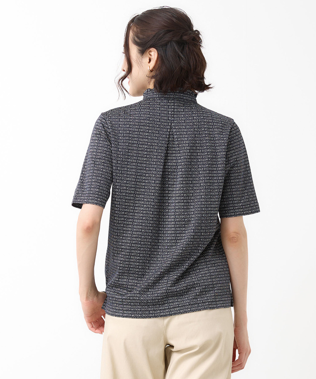 ジャカード デジタルロゴ カットソー